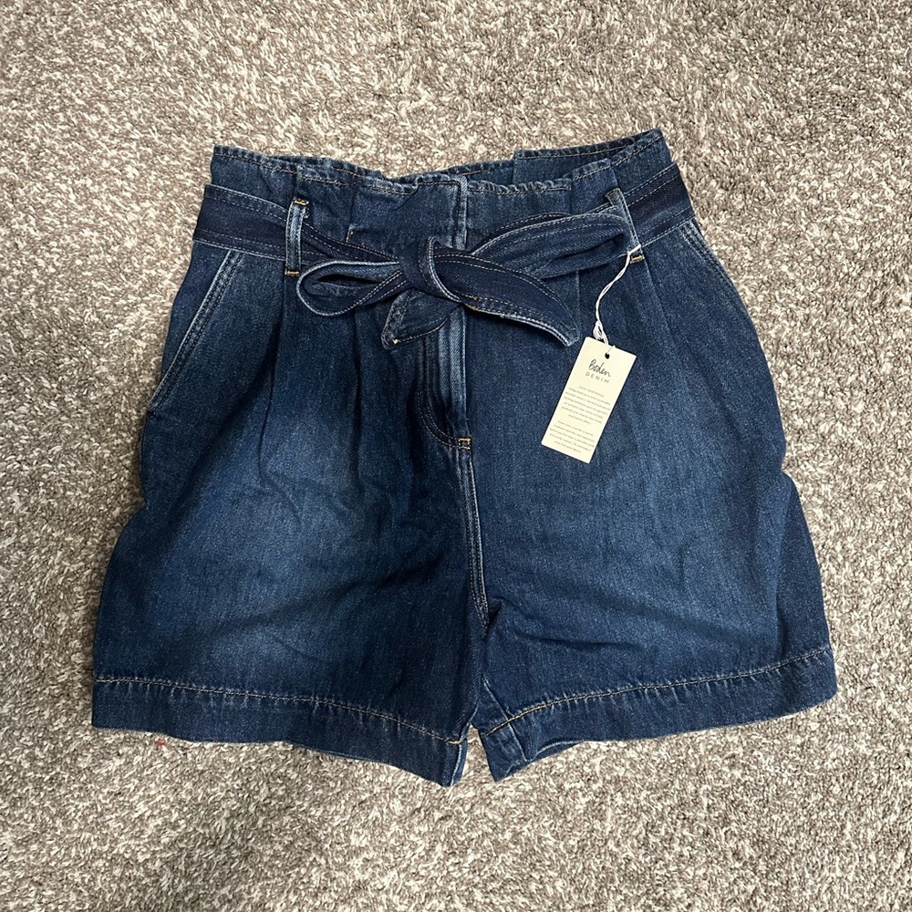 NWT Boden Paperbag High Waisted Shorts Size 6